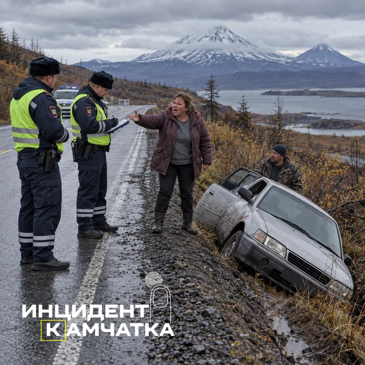 Муж пьяный улетел в кювет, а жена получила уголовку за оскорбление полицейских