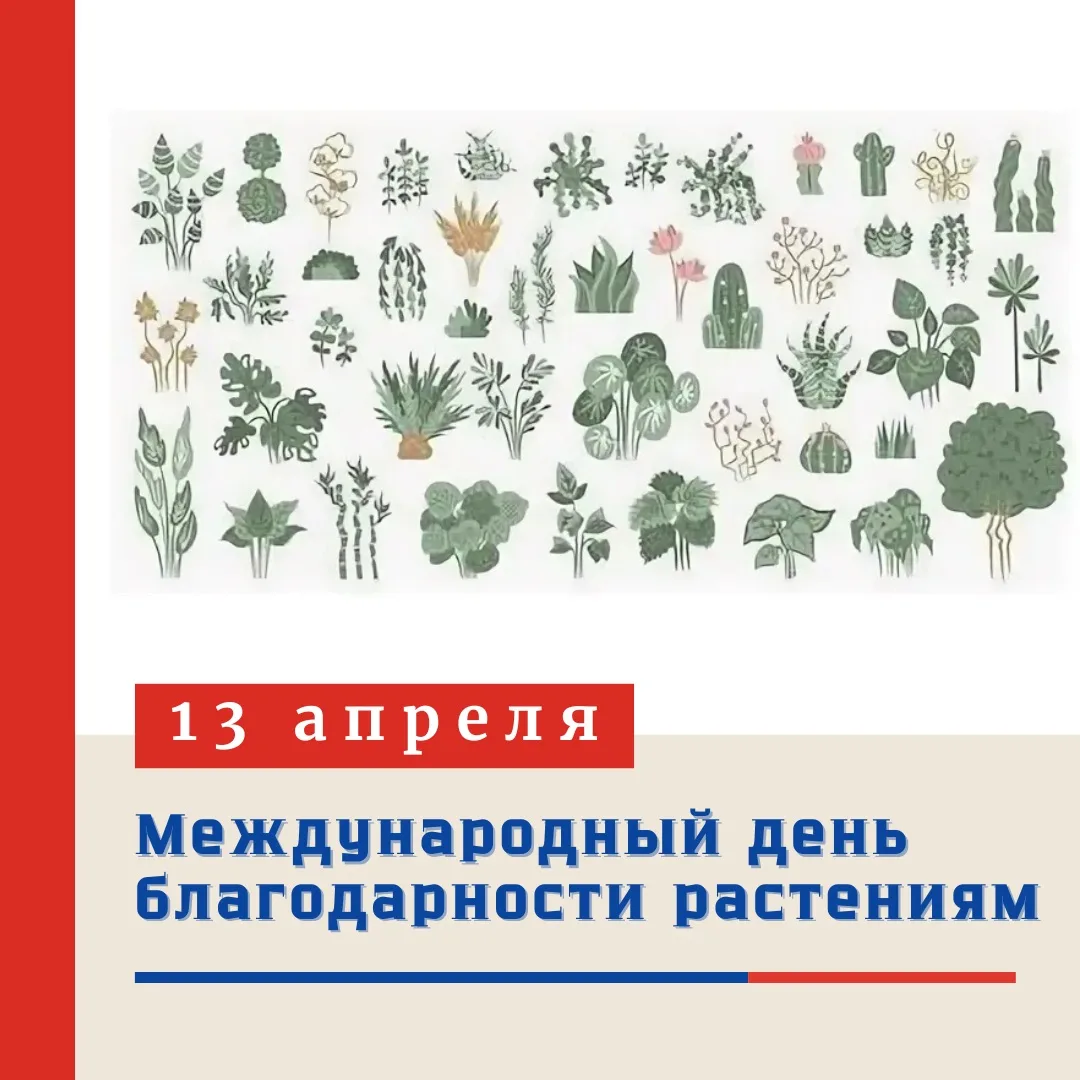 🌳 13 АПРЕЛЯ – ДЕНЬ, КОГДА МЫ ГОВОРИМ «СПАСИБО» РАСТЕНИЯМ!  Знаете ли вы, что у растений есть свой со