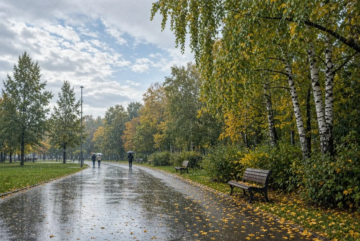 Сегодня будет переменная облачность с кратковременными дождями.