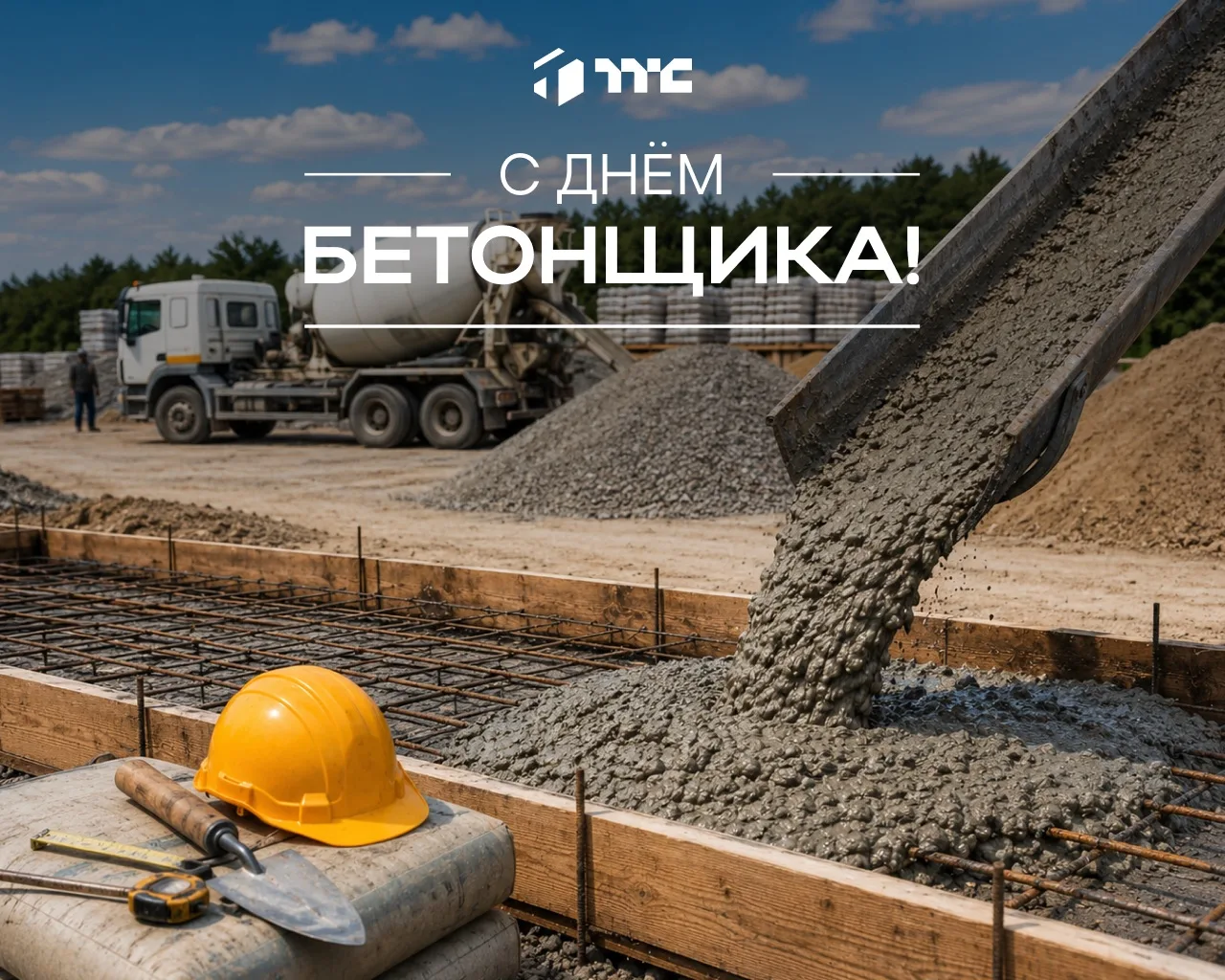 Дорогие коллеги, партнёры и друзья, поздравляем вас с днём бетонщика!