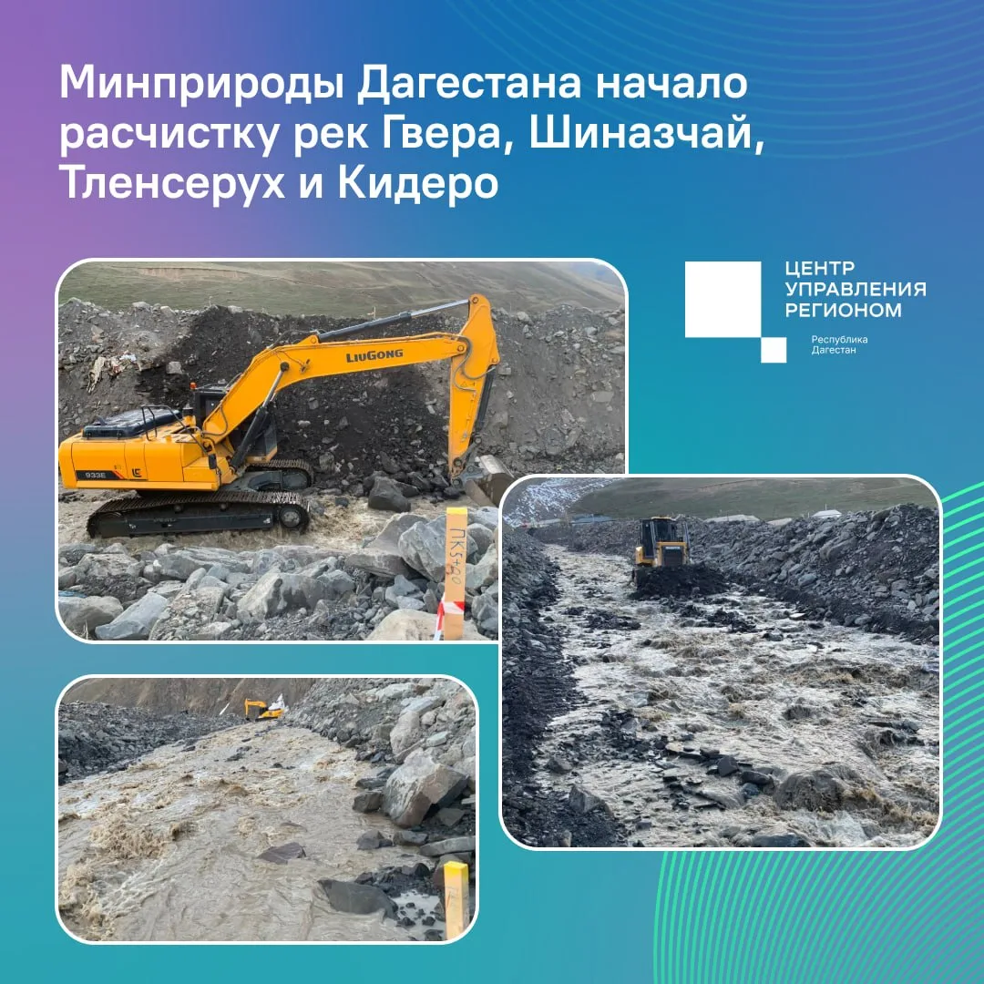 Минприроды Дагестана приступило к расчистке четырёх рек для защиты от паводков