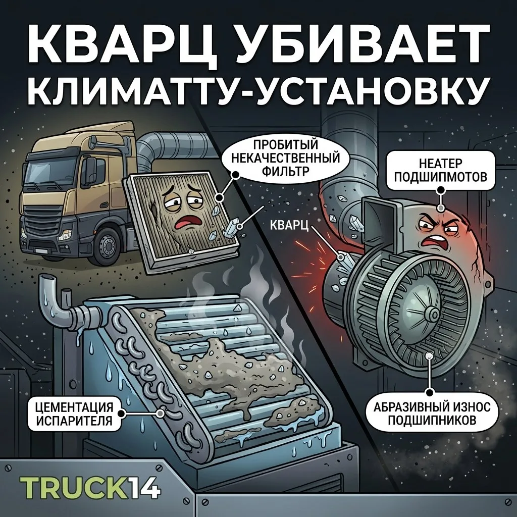 Кварц в вентиляции: механика разрушения климатической установки 🌬️🔧