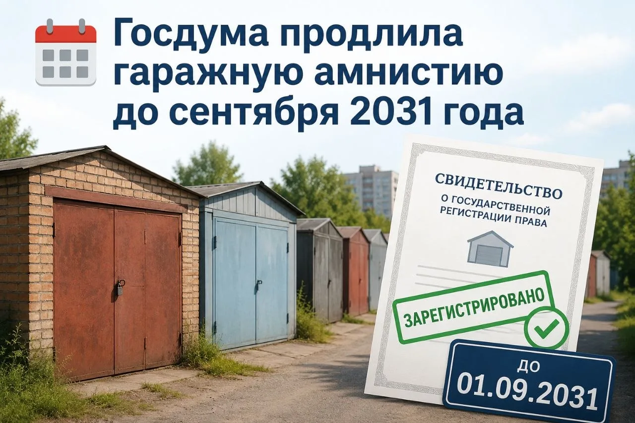 🗓 Госдума продлила гаражную амнистию до сентября 2031 года

Депутаты Госдумы приняли закон, продлев