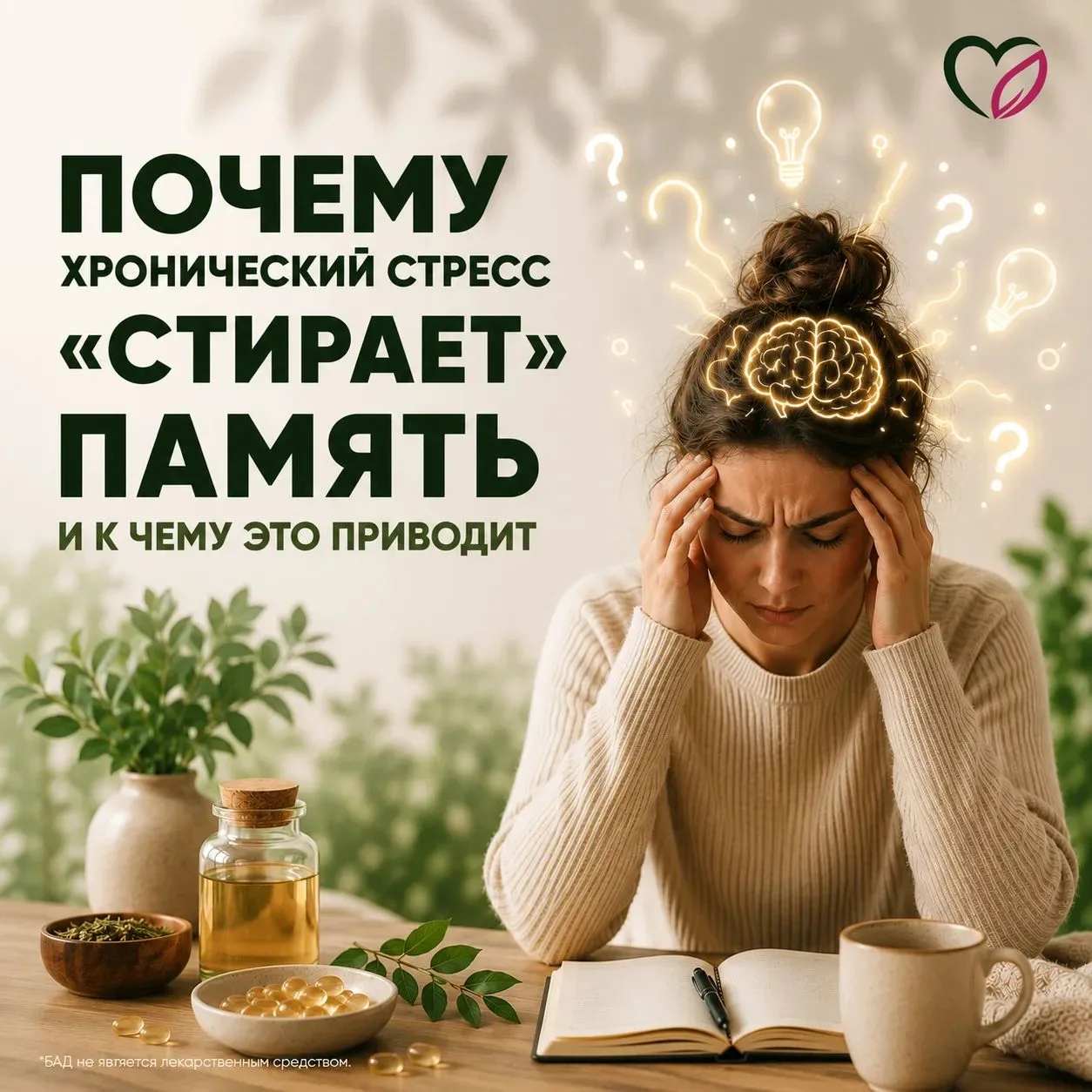 📢 НОВАЯ СТАТЬЯ:
«ПОЧЕМУ ХРОНИЧЕСКИЙ СТРЕСС «СТИРАЕТ» ПАМЯТЬ И К ЧЕМУ ЭТО ПРИВОДИТ»
Вы стали забывчи