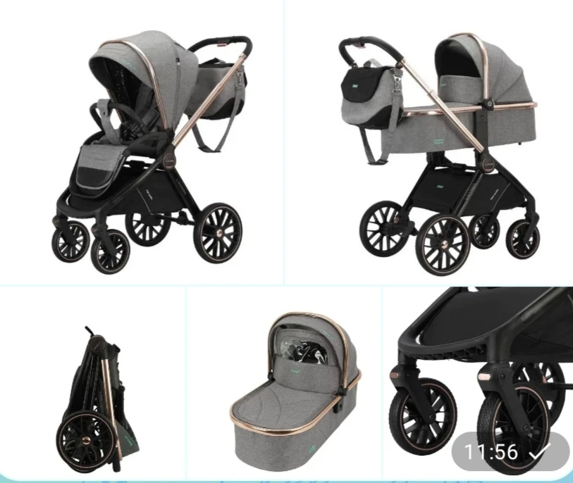 Продам коляску luxmom 2 в 1. Новая, купили, но не использовали. Дождевик, сумка, москит...