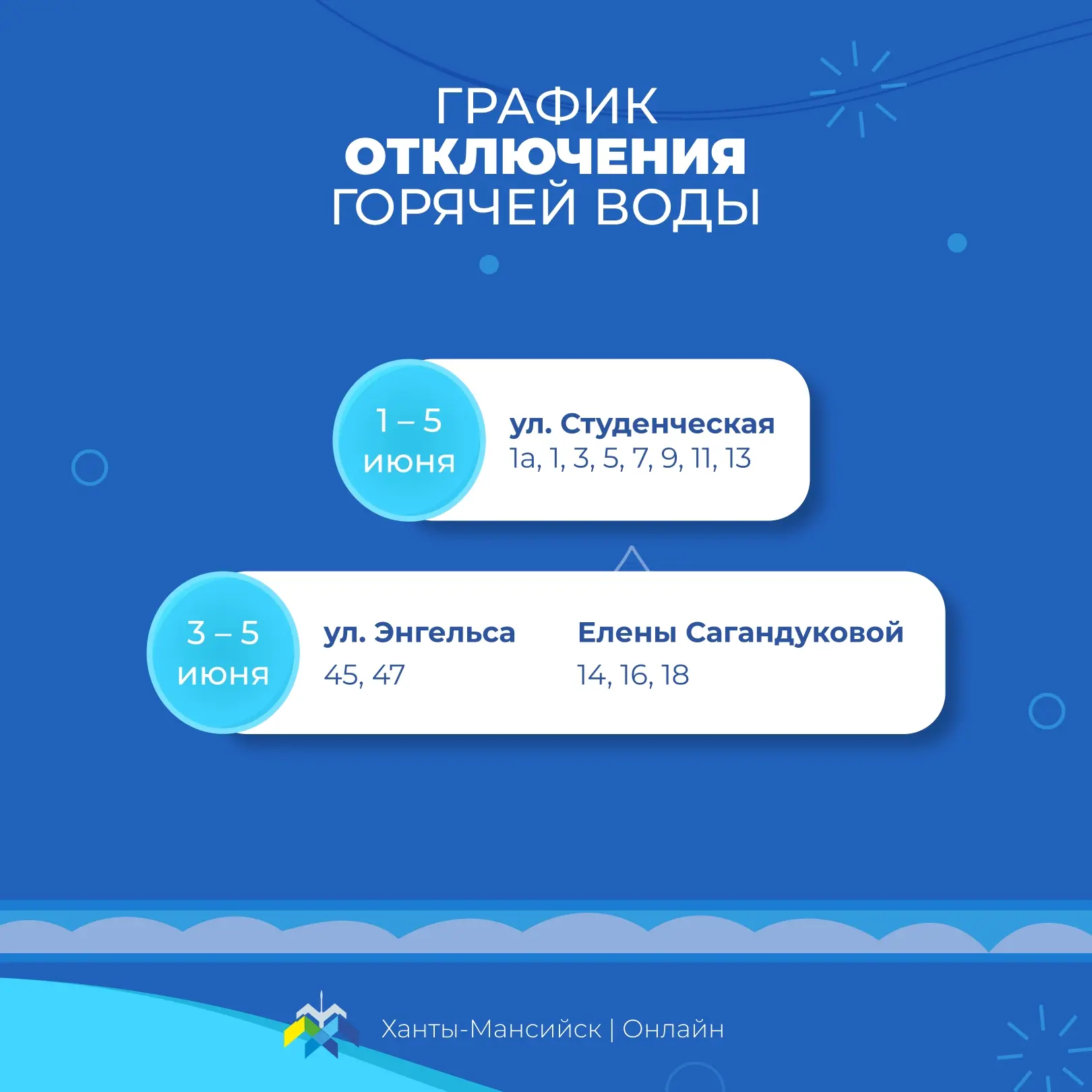 В окружном центре начались профилактические работы по обслуживанию системы горячего водоснабжения 🛠️