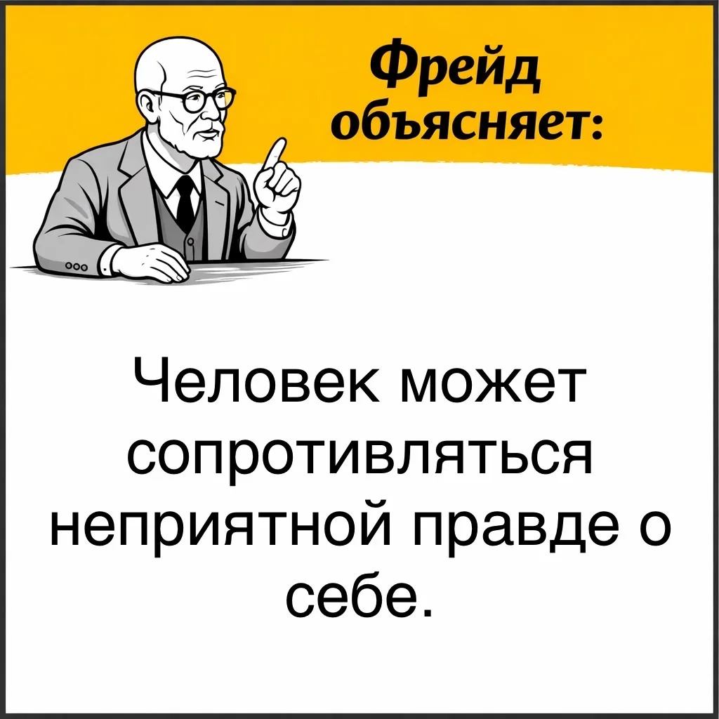 Фрейд считал, что человек не всегда готов осознать то, что причиняет ему внутреннюю бол...