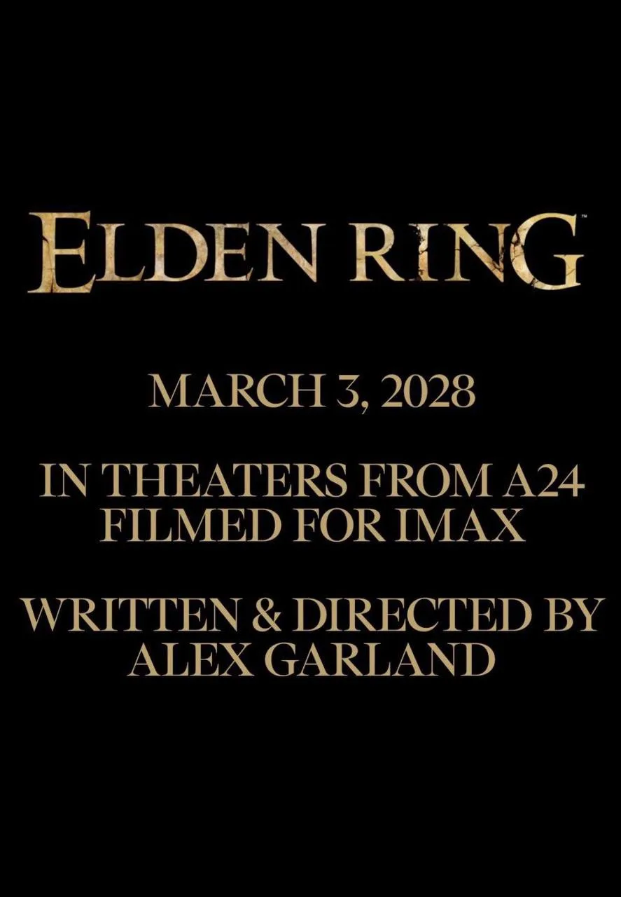 Фильм Elden Ring выйдет уже 3 марта 2028 года — съемки официально завершены.

Ждём.

Молния ⚡Кибер