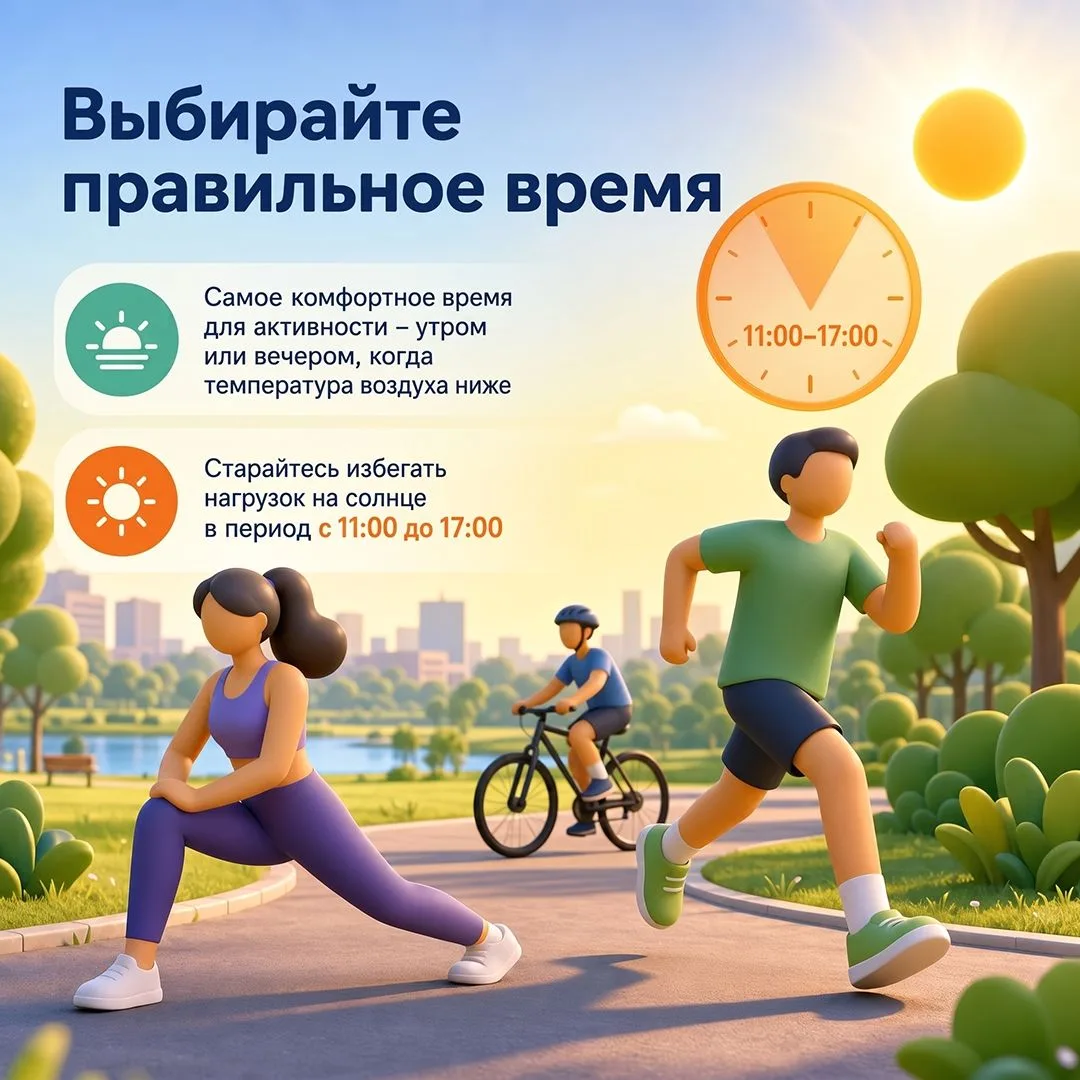 Жаркая погода – не повод полностью отказываться от привычной активности. Но высокая температура увел