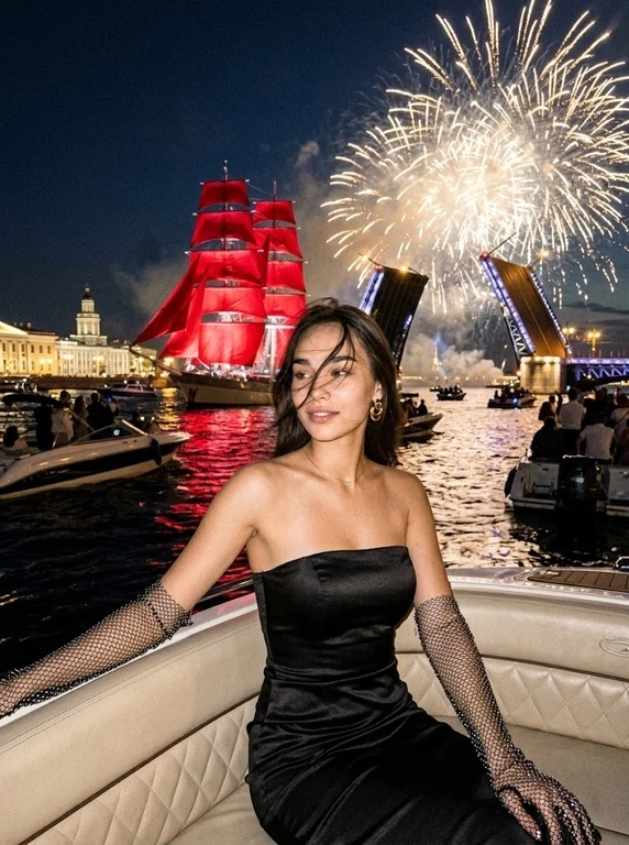 🍾НОЧЬ АЛЫХ ПАРУСОВ  1️⃣ Заходим в PRO режим  или @id507704808707_bot 2️⃣ Выберите нейросеть Nano Ban