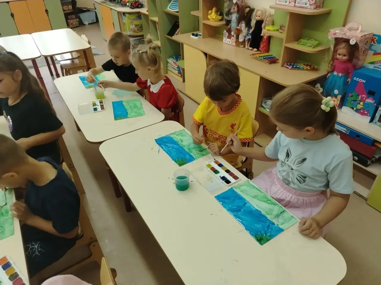 Дошкольно отделение,корпус 1/14 подготовительная группа 5 ,рисование акварелью « Мое ле...