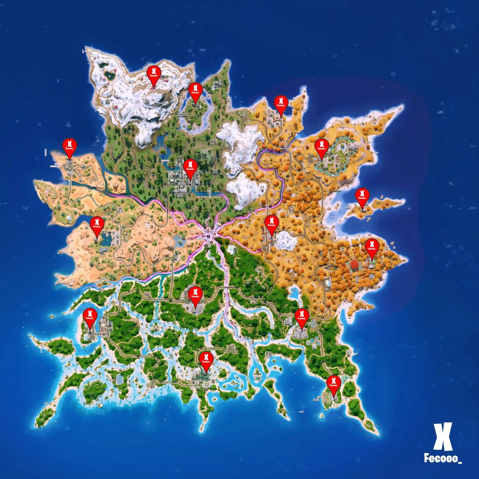 🗺 Местоположение перок Человека-паука