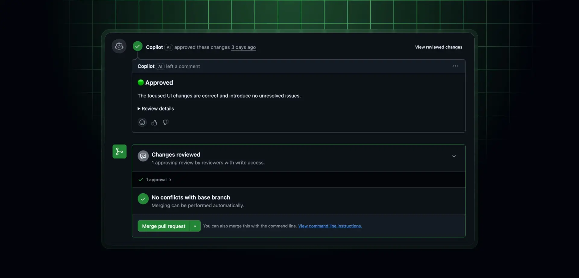 GitHub разрешил Copilot ставить approve, который засчитывается в merge-требования