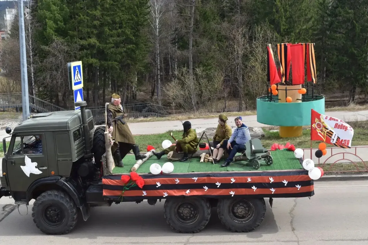 🎗️В Железногорске-Илимском состоялся вело-мото-автопробег «За Победу!»   🔥9 мая жители города собрал