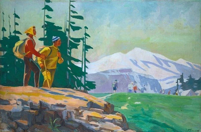 👆 Георгий Нисский. Альпинисты. 1960-е