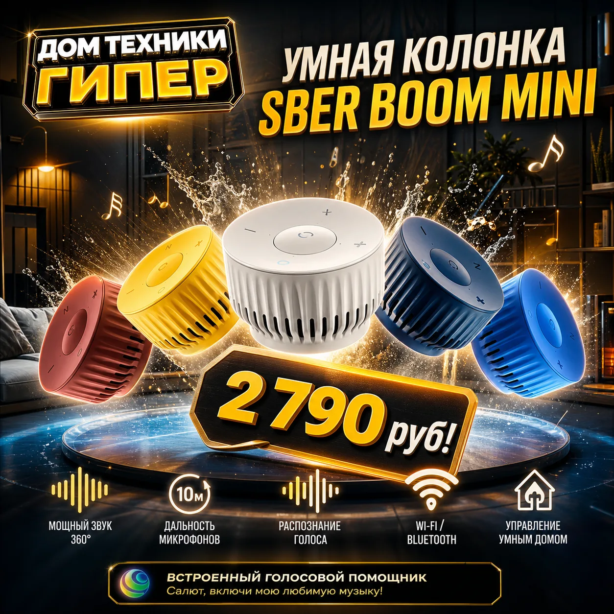 Маленькая колонка — БОЛЬШОЙ восторг! SberBoom Mini готова поселиться у тебя дома прямо ...