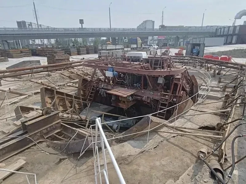 Красноярские метростроители готовят тоннель под эскалатор на станции «Улица Копылова» к...
