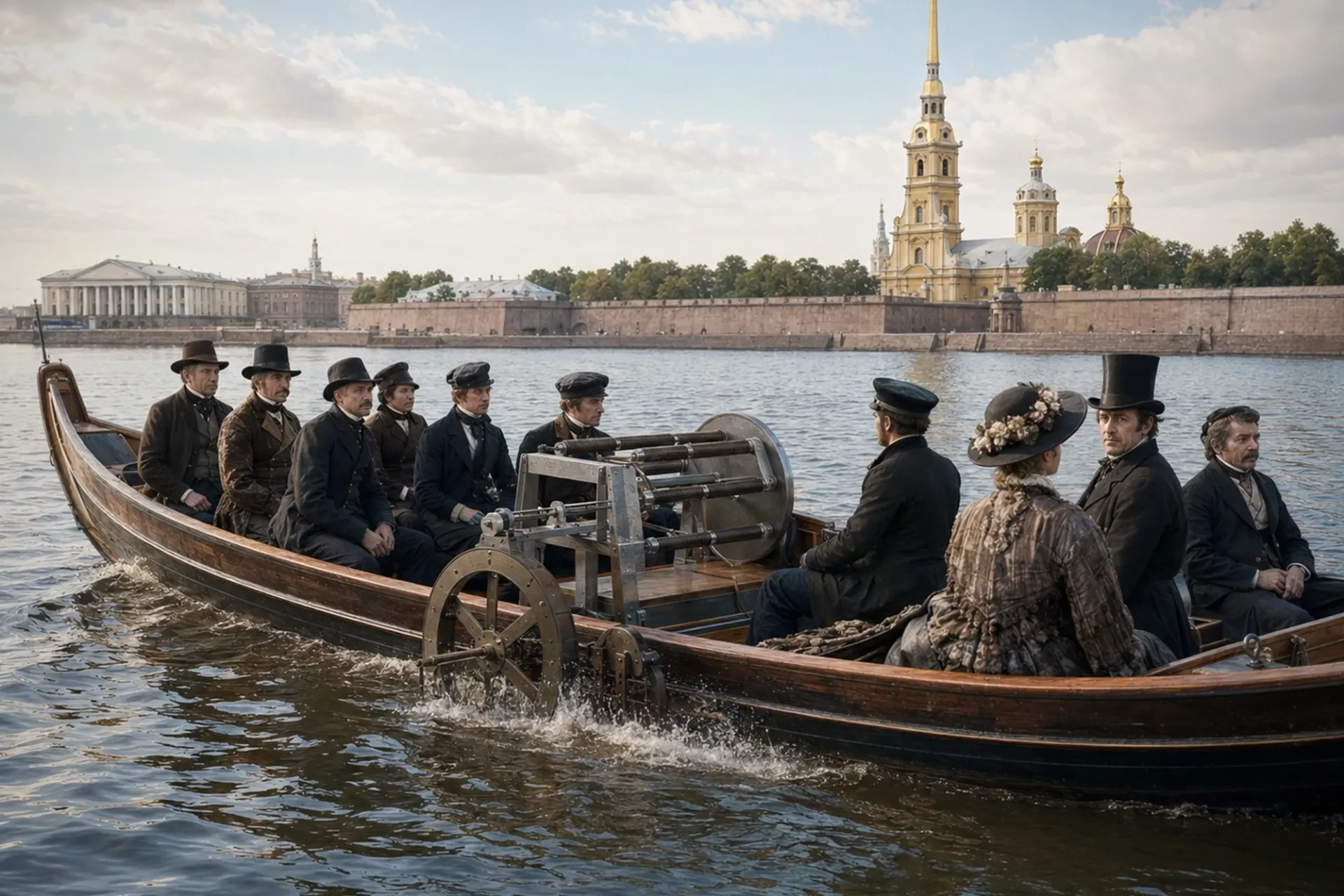 ⚓13 сентября 1838 г. на Неве проведены испытания первого в мире электрохода — шлюпки, д...