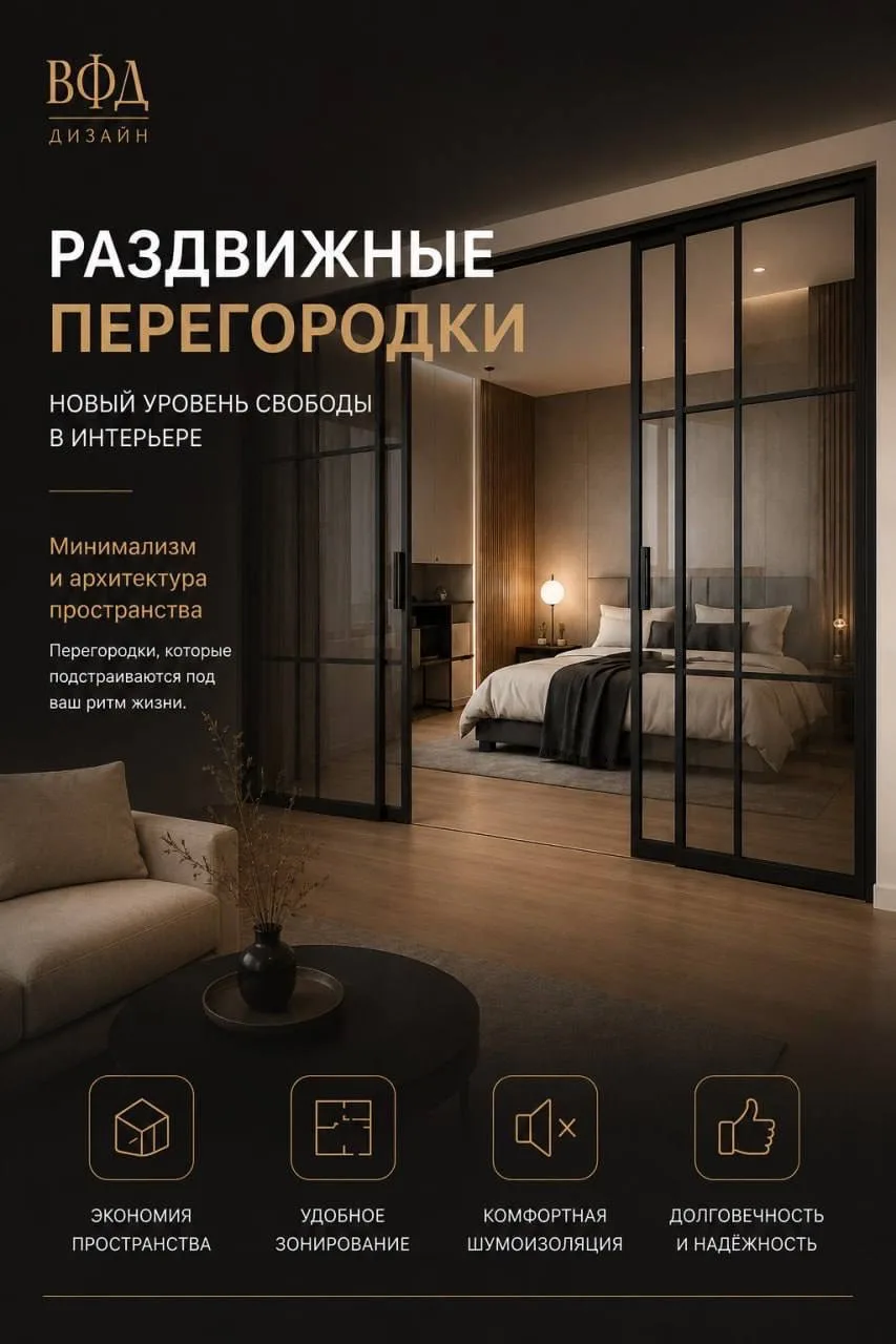 Раздвижные перегородки — это не просто тренд, а современное решение для комфортного и с...