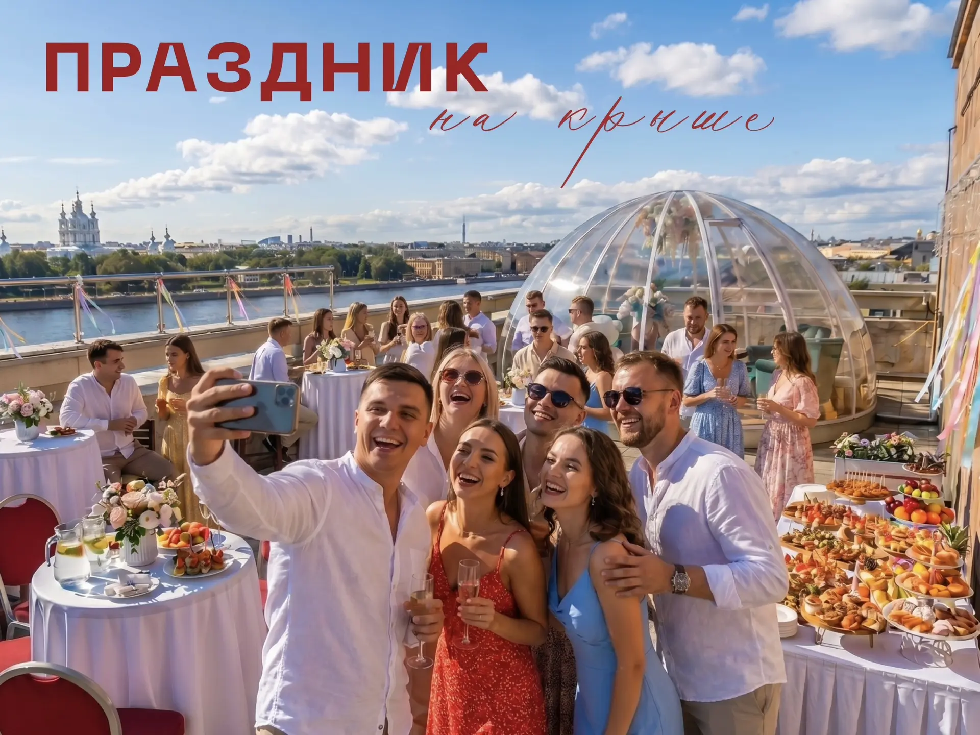 Помимо свиданий, мы проводим на крыше ещё и праздники 🎉