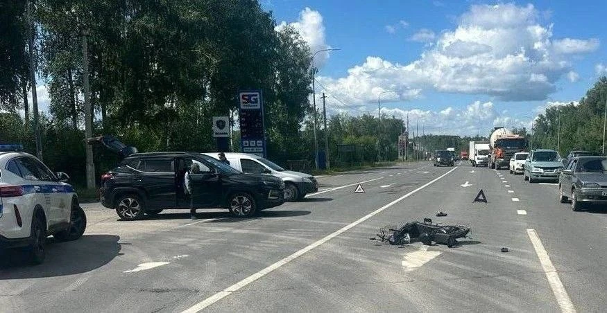 🚲 В Рязанском районе на трассе М-5 «Урал» автомобиль столкнулся с электровелосипедом.