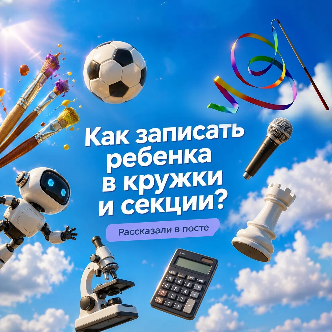 👧  Как записать ребёнка в кружки и секции