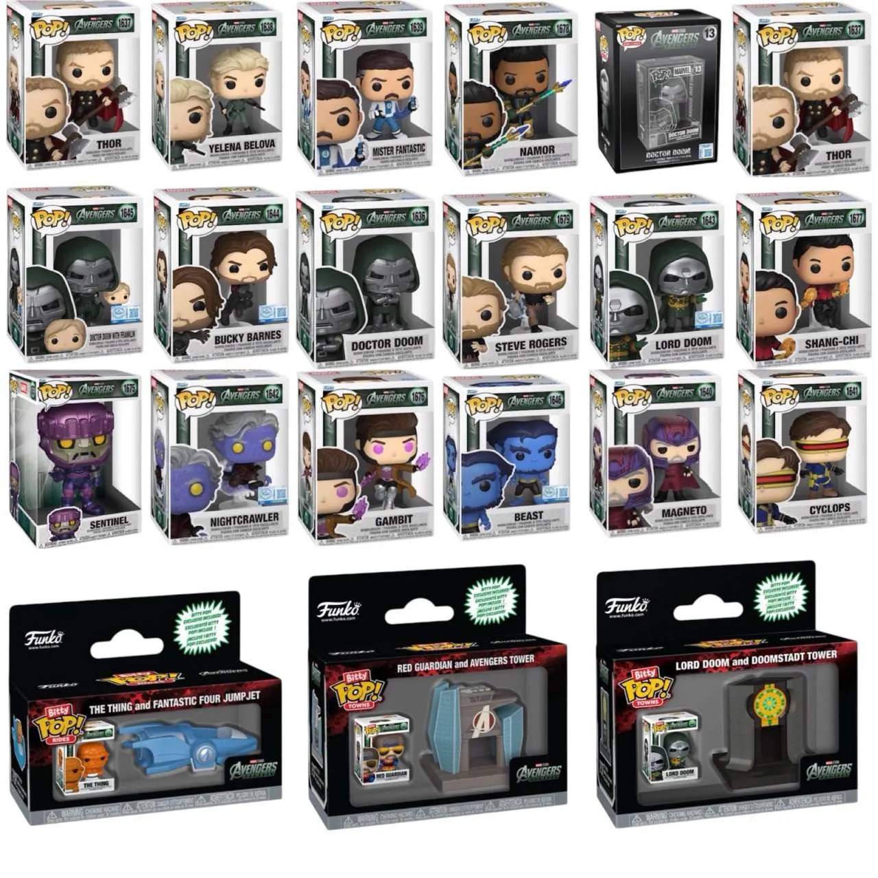 Показали близкие кадры линейки Funko Pop по «Мстителям: Доктор Дум». В коллекции — два ...