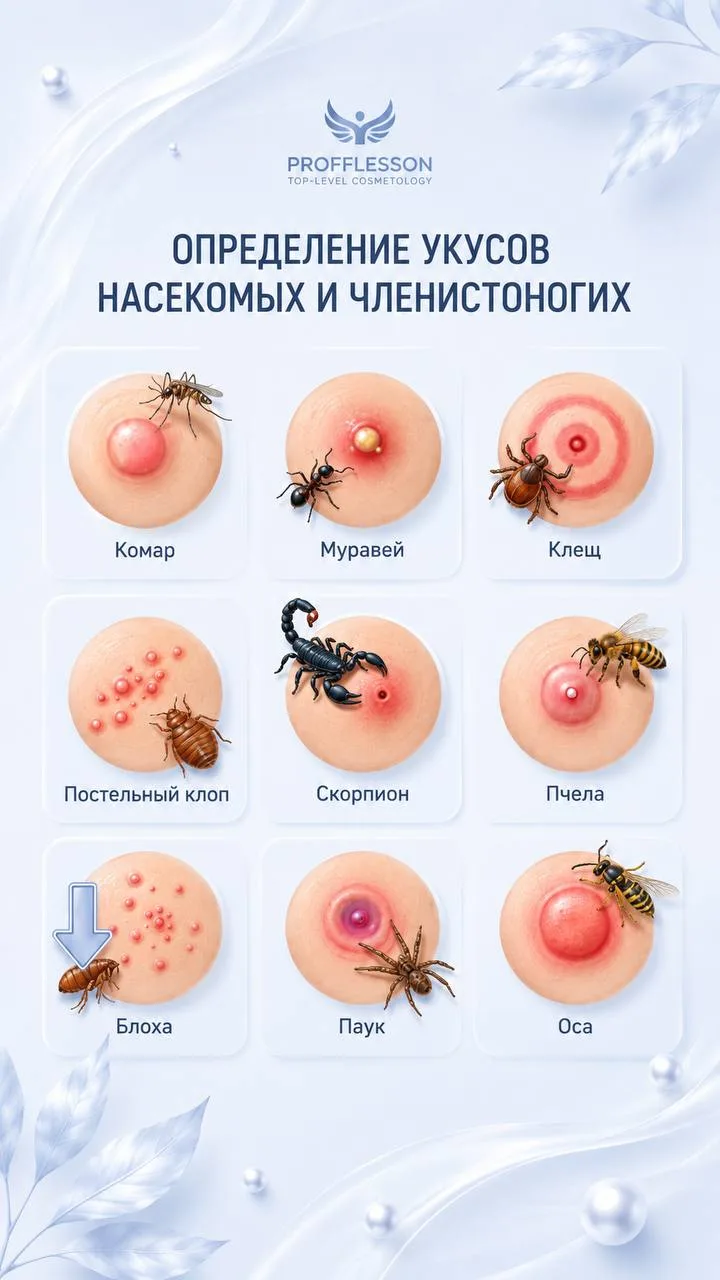 🐝 Укусы насекомых: на что обратить внимание врачу?