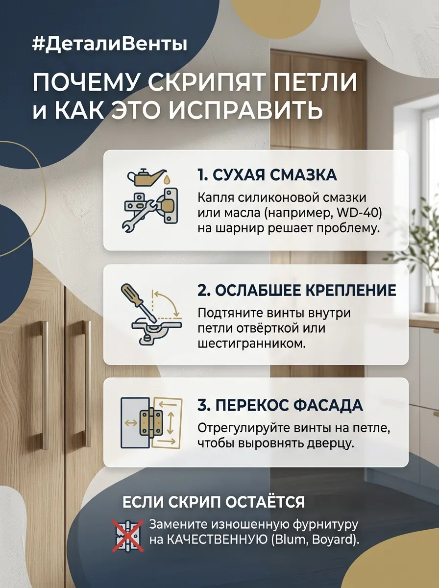 #ДеталиВенты: Почему скрипят петли и как это исправить