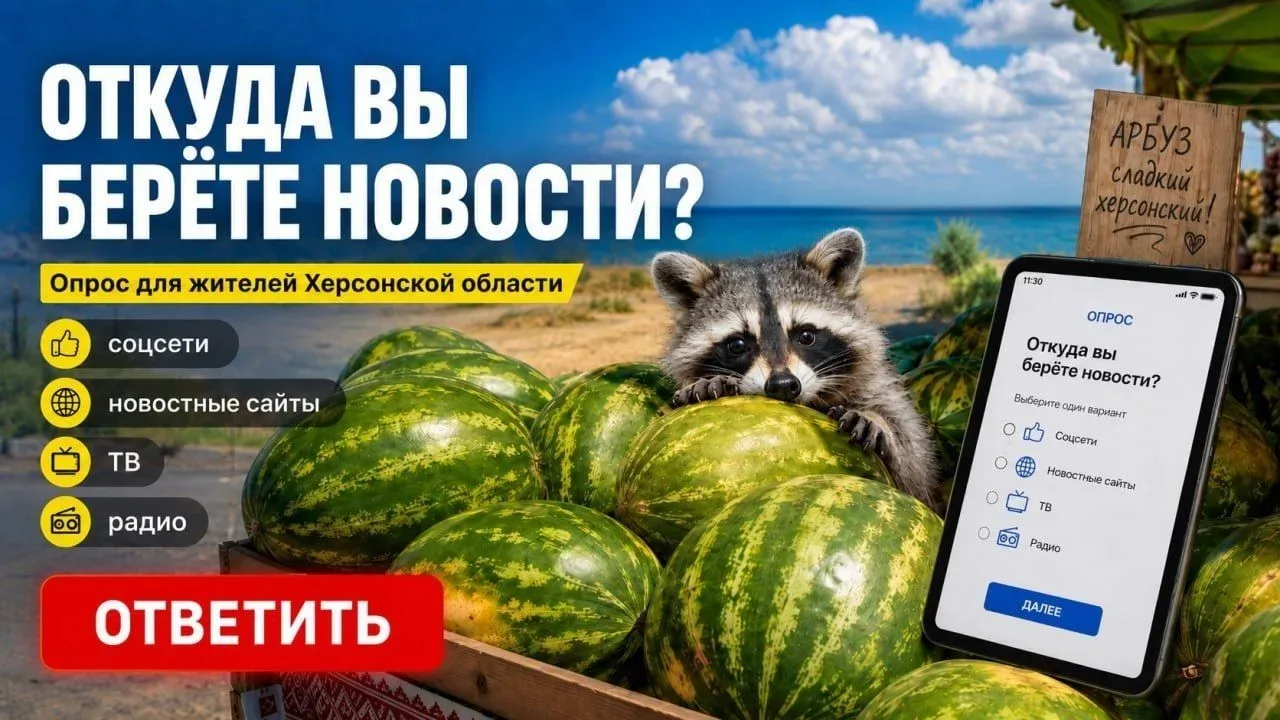 🍉 Новости бывают сочными — как херсонский арбуз.

Расскажите, откуда вы чаще всего узнаёте важное.
