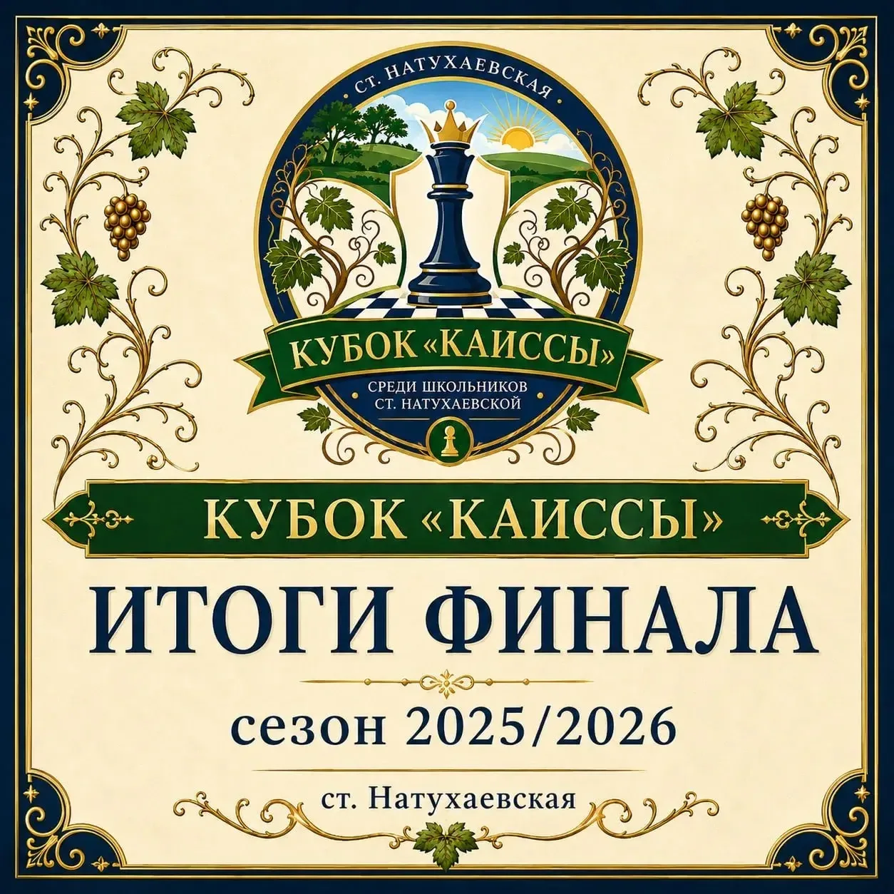 Финал Кубка “Каиссы” прошёл 31 мая 2026 года в спортивной школе “Каисса”. Главным судьёй соревновани