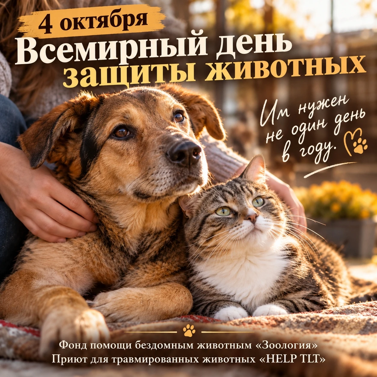 Друзья, сегодня - Всемирный день защиты животных. 🐾