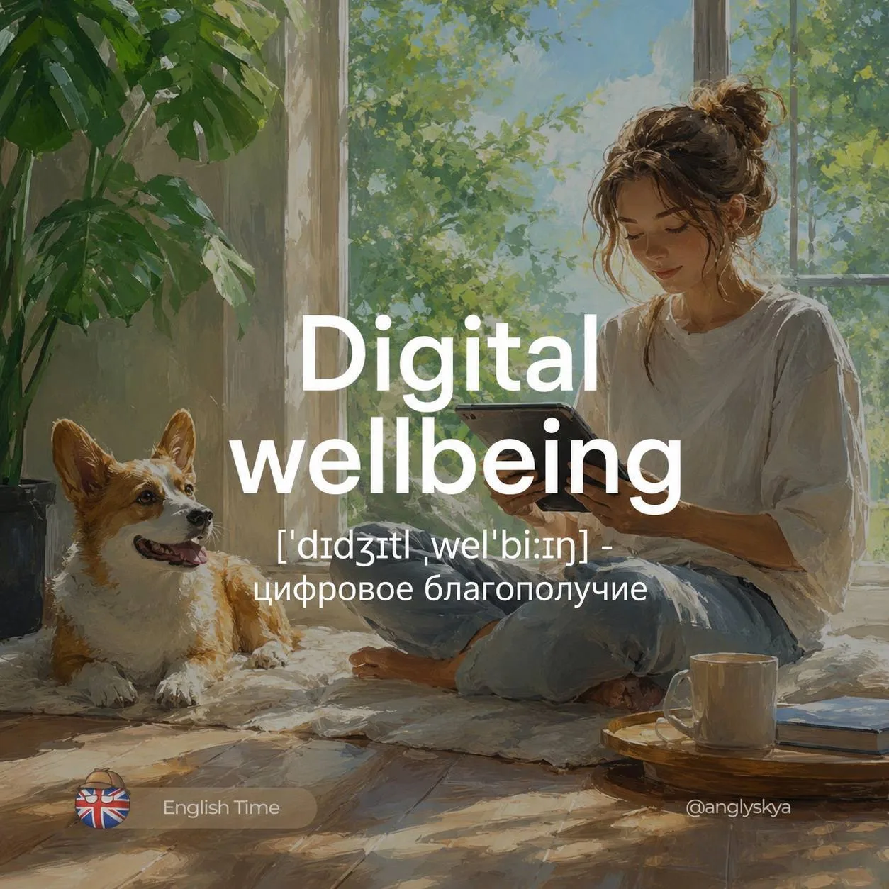 🖥Digital wellbeing (ˈdɪdʒɪtl ˌwelˈbiːɪŋ) — цифровое благополучие

1. Screen time (skriːn taɪm) - вр