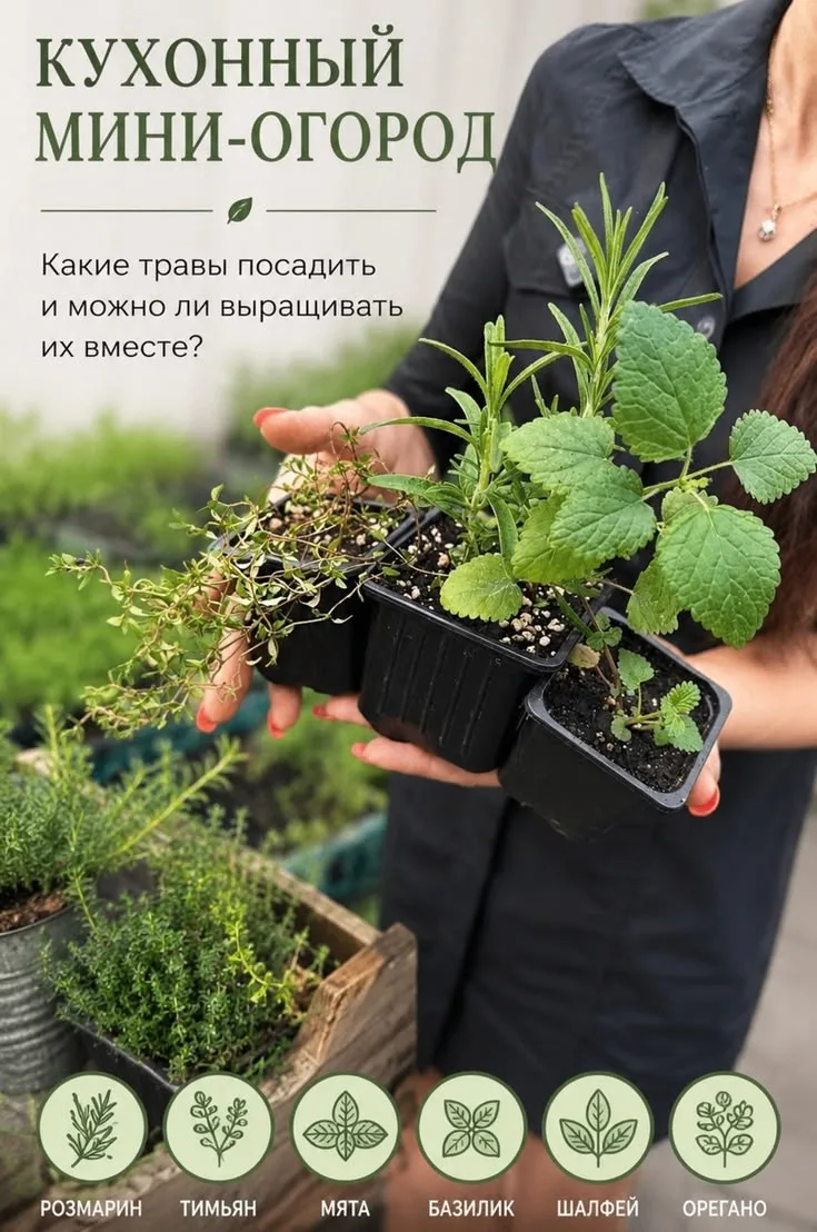 Огород из пряных трав на подоконнике и выглядит чудесно и пользу приносит