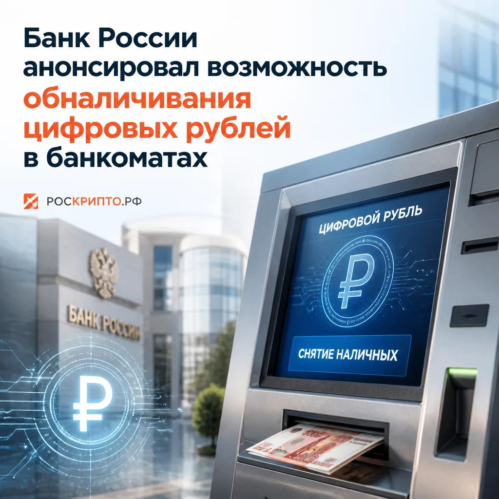 ⚖️ Банк России анонсировал возможность обналичивания цифровых рублей в банкоматах