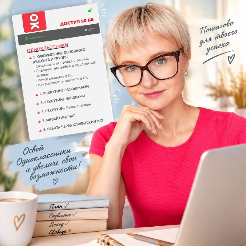 У нас в команде —бесплатное обучение по работе в Одноклассниках.