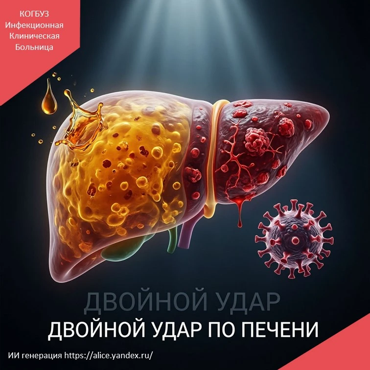 🛑 Алкоголь и вирусный гепатит: когда два удара по печени становятся смертельными