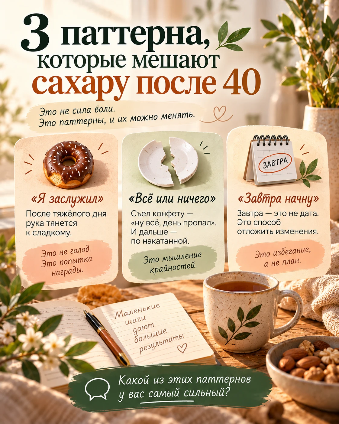 Вы не слабовольный. У вас есть паттерны. И их можно менять.