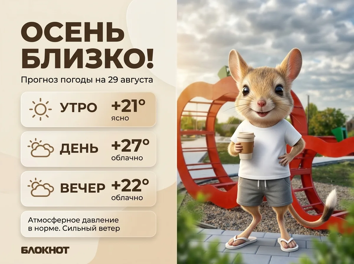 Осень близко: прогноз погоды на 29 августа