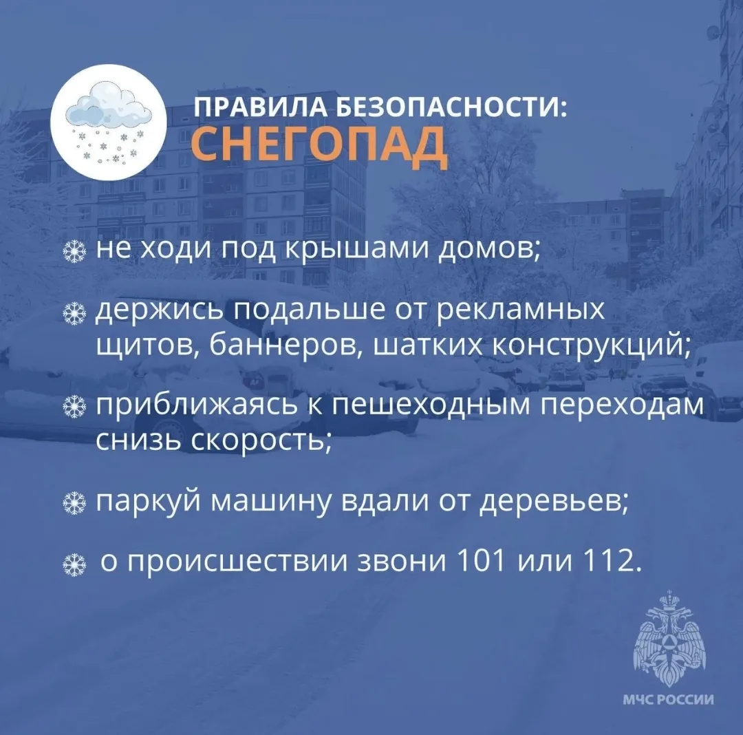 👀Правила безопасности в снегопад