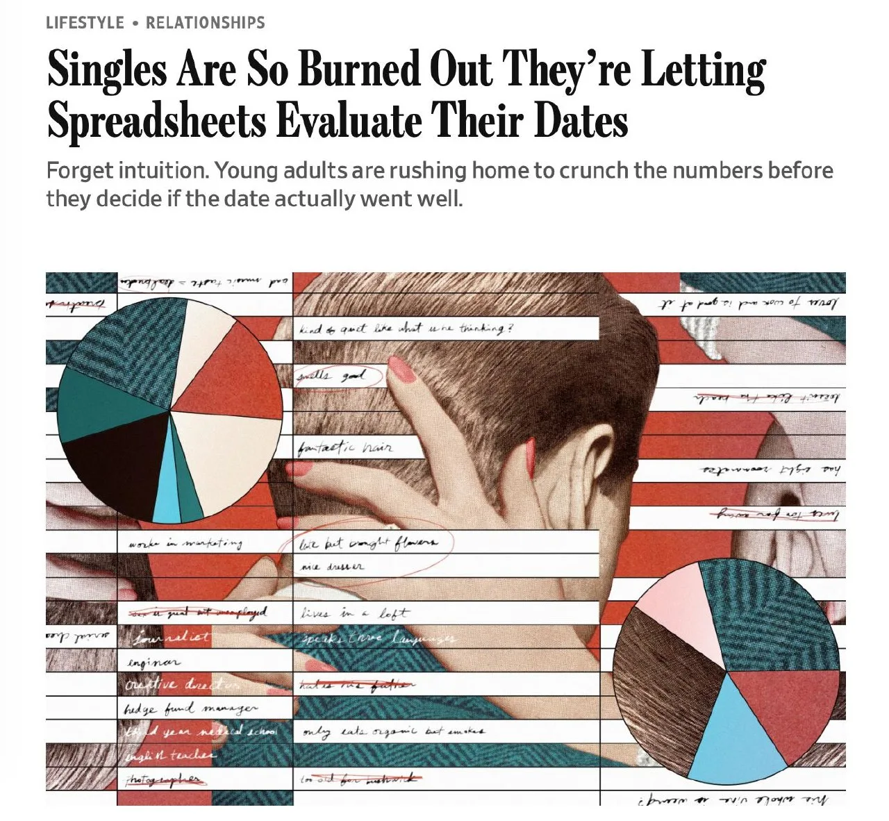Зумеры начали оценивать свидания в Excel для поиска идеального партнёра.

Устав от выбора, они запус
