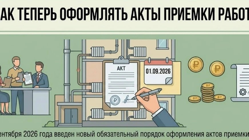 С 1 сентября 2026 начали акты выполненных работ в многоквартирнном доме оформлять по но...