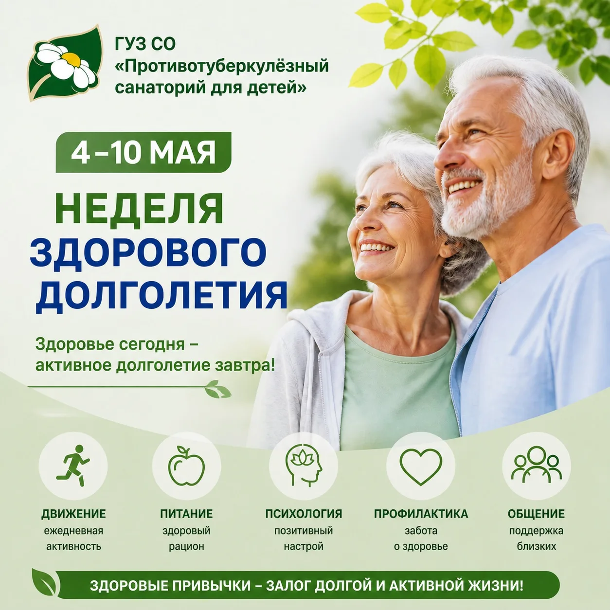 🌟 С 4 по 10 мая — Неделя сохранения здоровья и активного долголетия! 🌿
