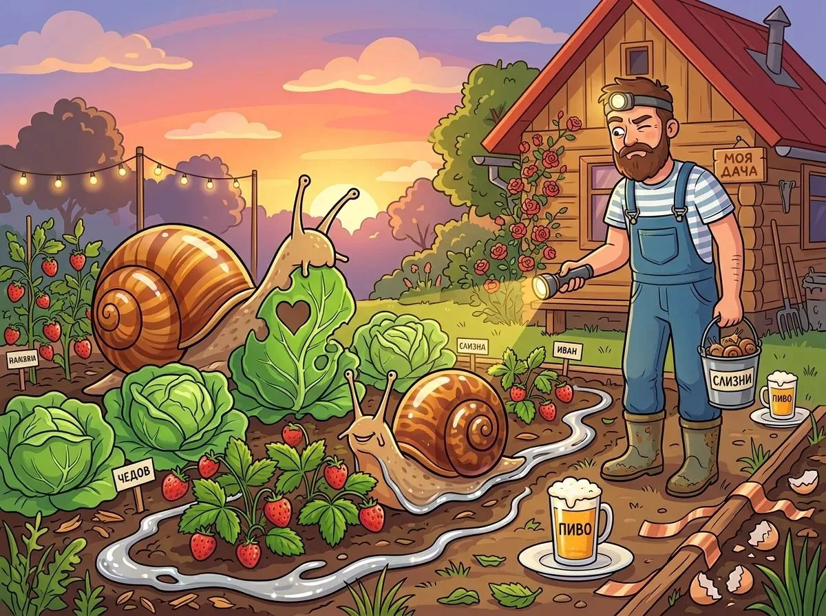 🐌 Как избавиться от улиток в огороде: медленный враг с большими амбициями