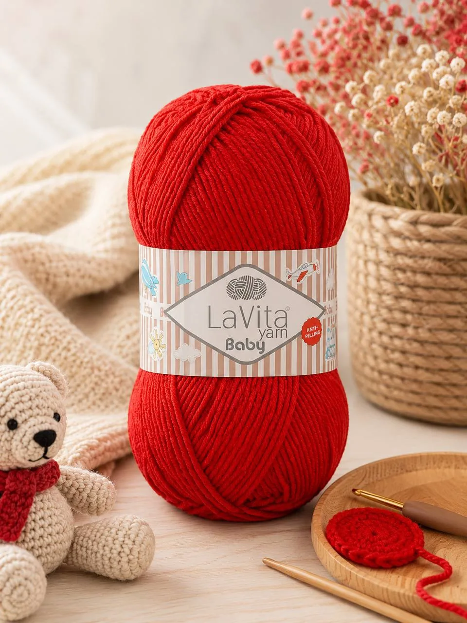 ❤️ LaVita Baby 3016 | Ярко-красный

Классическая детская пряжа из 100% акрила с мягкой, приятной тек