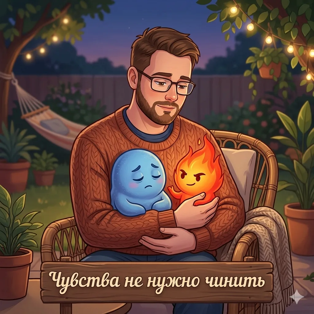 🌊 Мы привыкли относиться к определенным чувствам как к поломке: «Надо срочно избавиться от тревоги,