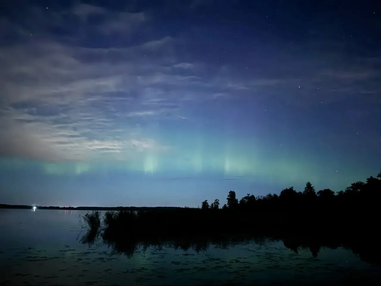 🤩 Северное сияние появилось в Ленобласти.