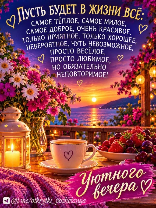 Вечерние открытки 🩷🩵🩶