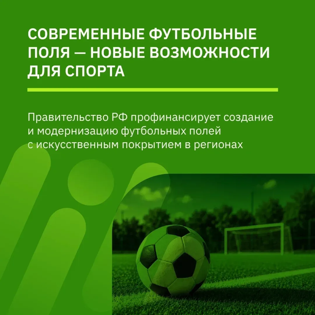 ⚽ Спорт становится доступнее: в регионах появятся современные футбольные поля!