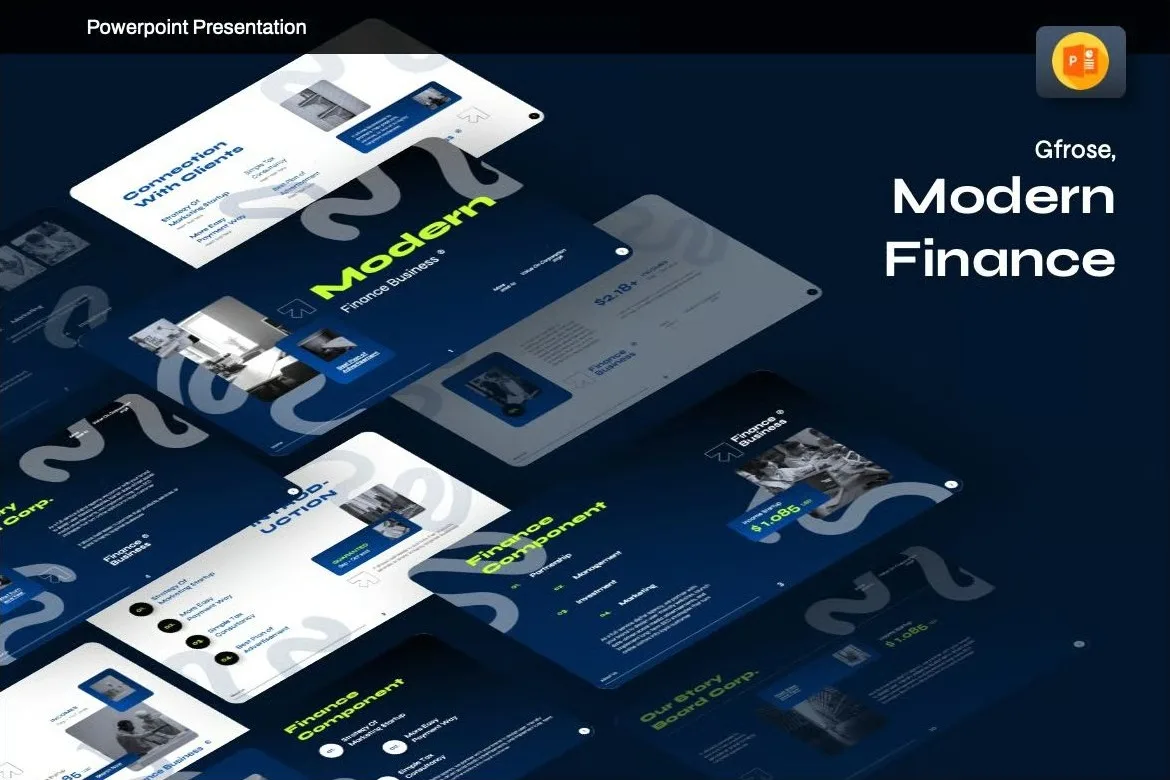 Современная финансовая презентация Gfrose